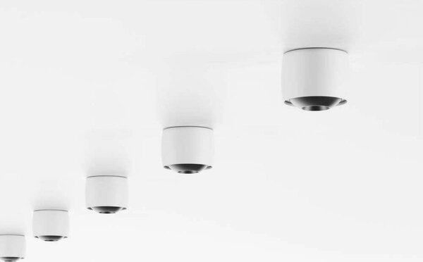 LOOM DESIGN Lampa sufitowa LED Air, możliwość ściemniania, biały / opal, salon / jadalnia, aluminium, nowoczesny