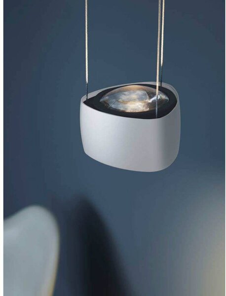LOOM DESIGN lampa wisząca LED Air, biała, aluminium, 13 cm możliwość ściemniania, biały / opal, salon / jadalnia, aluminium, nowoczesny