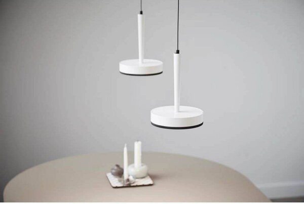 LOOM DESIGN lampa wisząca LED Nyx P1, biała, aluminium możliwość ściemniania, biały / opal, salon / jadalnia, aluminium, nowoczesny