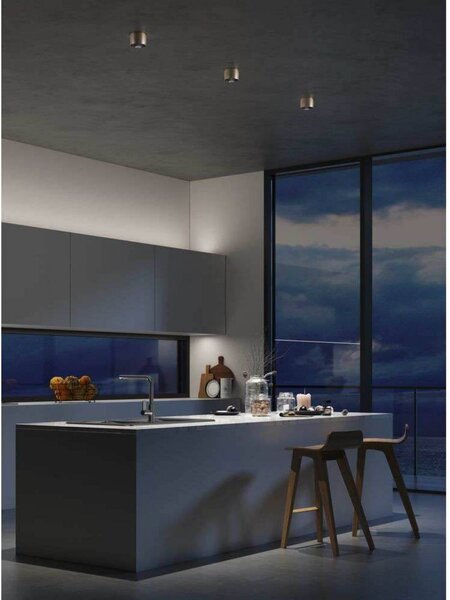 LOOM DESIGN Lampa sufitowa LED Air, możliwość ściemniania, aluminiowy / szary / cynkowy, salon / jadalnia, aluminium, nowoczesny