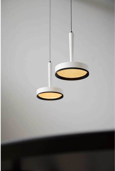 LOOM DESIGN lampa wisząca LED Nyx P1, biała, aluminium możliwość ściemniania, biały / opal, salon / jadalnia, aluminium, nowoczesny