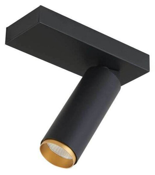 LOOM DESIGN Reflektor sufitowy LED X-Beam, 1-punktowa, czarny możliwość ściemniania, czarny, salon / jadalnia, aluminium, nowoczesny