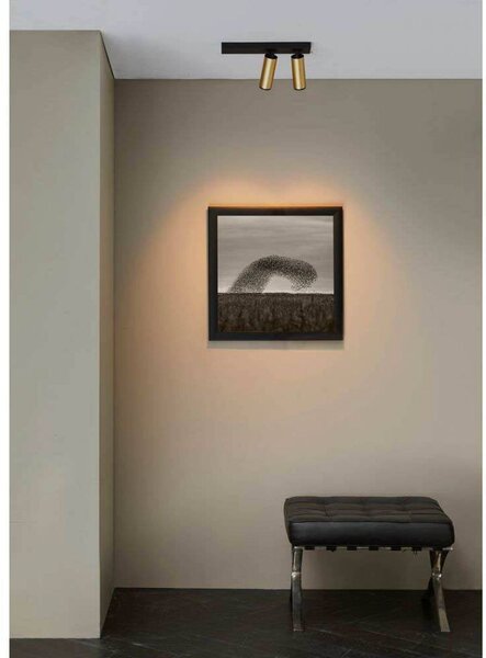 LOOM DESIGN reflektor sufitowy LED X-Beam, 2-punktowa, biały możliwość ściemniania, biały / opal, salon / jadalnia, aluminium, nowoczesny