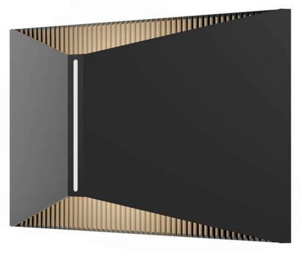LOOM DESIGN Kinkiet zewnętrzny LED X, możliwość ściemniania, czarny, aluminium, nowoczesny
