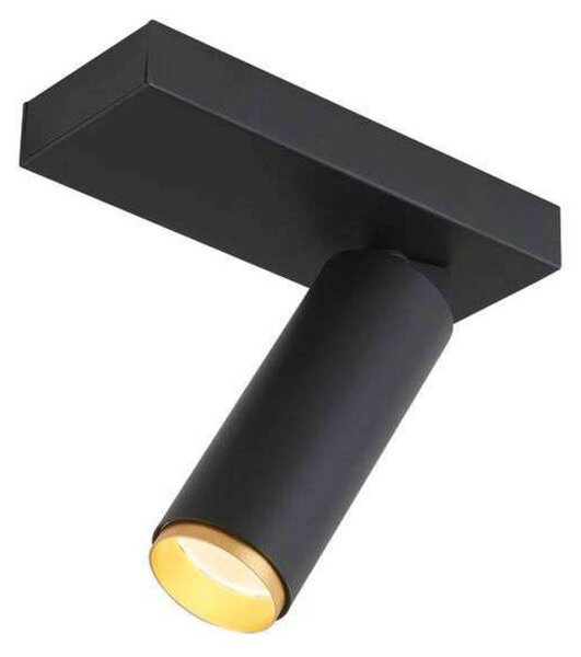 LOOM DESIGN Reflektor sufitowy LED X-Beam, 1-punktowa, czarny możliwość ściemniania, czarny, salon / jadalnia, aluminium, nowoczesny