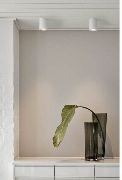 LOOM DESIGN lampa sufitowa LED Nyx, biała, IP54 możliwość ściemniania, biały / opal, łazienka, aluminium, nowoczesny