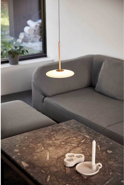LOOM DESIGN lampa wisząca LED Solene, pomarańczowa, szkło, Ø 20 cm, możliwość ściemniania, żółty / pomarańczowy, salon / jadalnia, szkło, nowoczesny