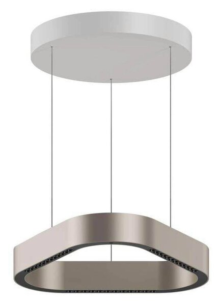 LOOM DESIGN Lampa wisząca LED Trigon, kremowa, aluminium, 40 cm możliwość ściemniania, kremowy / amber, salon / jadalnia, aluminium, nowoczesny