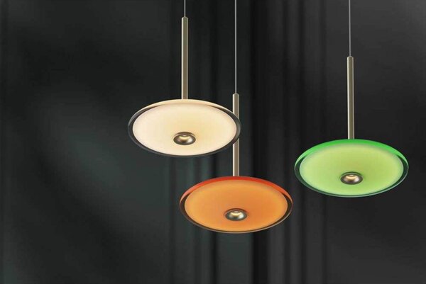 LOOM DESIGN lampa wisząca LED Solene, zielona, szkło, Ø 20 cm, możliwość ściemniania, zielony, salon / jadalnia, szkło, nowoczesny