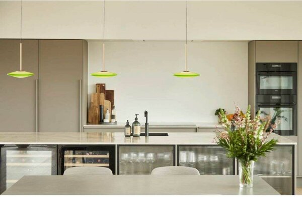 LOOM DESIGN lampa wisząca LED Solene, zielona, szkło, Ø 20 cm, możliwość ściemniania, zielony, salon / jadalnia, szkło, nowoczesny
