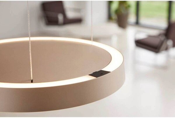 LOOM DESIGN lampa wisząca LED Avela, szara, aluminium, Ø 36 cm możliwość ściemniania, aluminiowy / szary / cynkowy, salon / jadalnia, aluminium, nowoczesny