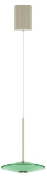 LOOM DESIGN lampa wisząca LED Solene, zielona, szkło, Ø 20 cm, możliwość ściemniania, zielony, salon / jadalnia, szkło, nowoczesny
