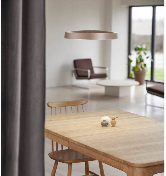 LOOM DESIGN lampa wisząca LED Avela, szara, aluminium, Ø 36 cm możliwość ściemniania, aluminiowy / szary / cynkowy, salon / jadalnia, aluminium, nowoczesny
