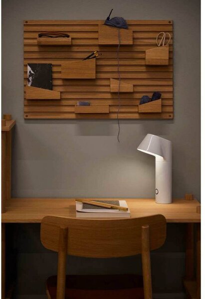 LOOM DESIGN lampa stołowa LED Willow, biała, aluminium, IP54 możliwość ściemniania, biały / opal, aluminium, nowoczesny