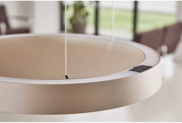 LOOM DESIGN lampa wisząca LED Avela, szara, aluminium, Ø 36 cm możliwość ściemniania, aluminiowy / szary / cynkowy, salon / jadalnia, aluminium, nowoczesny