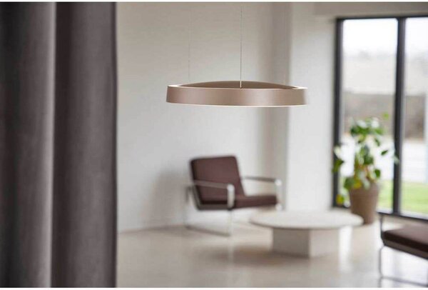 LOOM DESIGN lampa wisząca LED Avela, szara, aluminium, Ø 36 cm możliwość ściemniania, aluminiowy / szary / cynkowy, salon / jadalnia, aluminium, nowoczesny