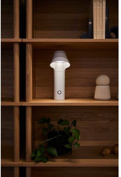 LOOM DESIGN lampa stołowa LED Willow, biała, aluminium, IP54 możliwość ściemniania, biały / opal, aluminium, nowoczesny