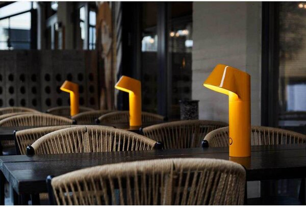 LOOM DESIGN LOOMG lampa stołowa LED Willow, żółta, aluminium, IP54 możliwość ściemniania, żółty / pomarańczowy, aluminium, nowoczesny