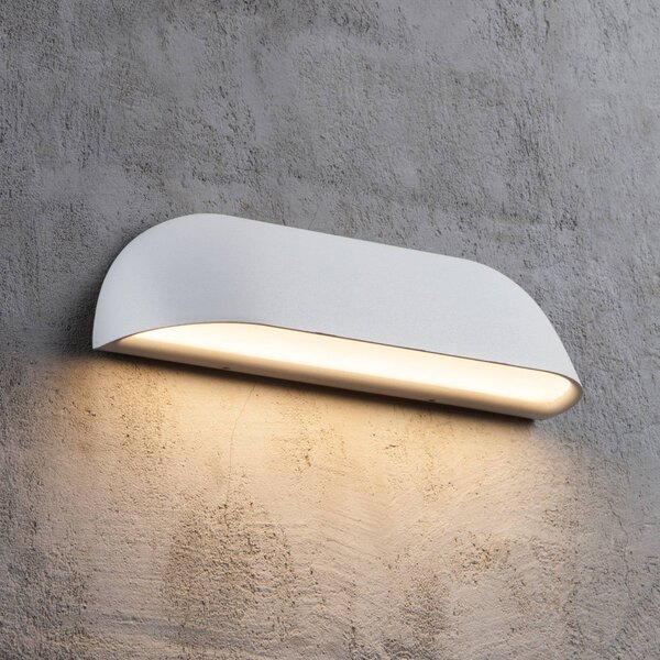 Nordlux Kinkiet zewnętrzny LED Front 26, biały / opal, metal, nowoczesny