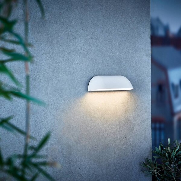 Nordlux Kinkiet zewnętrzny LED Front 26, biały / opal, metal, nowoczesny