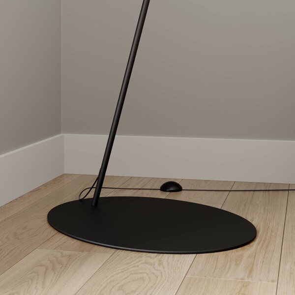 Lampa łukowa - lampa stojąca Alice Nowodvorski Lighting, brązowy / rdzawy, salon / jadalnia, tkanina / materiał / jedwab, nowoczesny