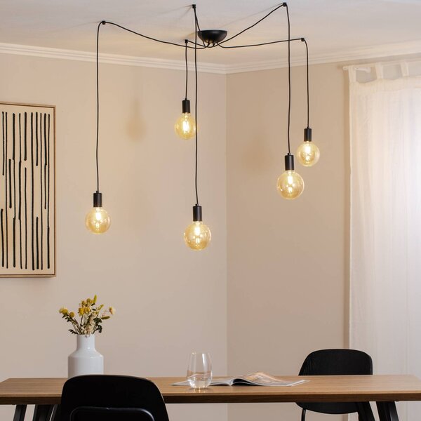 Lampa wisząca Spider Nowodvorski Lighting, możliwość ściemniania, czarny, salon / jadalnia, nowoczesny