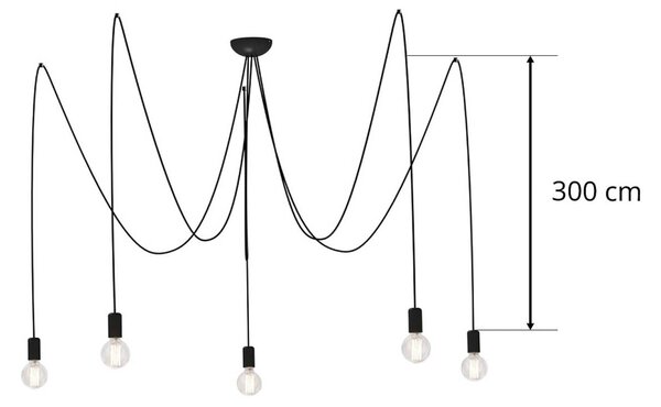 Lampa wisząca Spider Nowodvorski Lighting, możliwość ściemniania, czarny, salon / jadalnia, nowoczesny