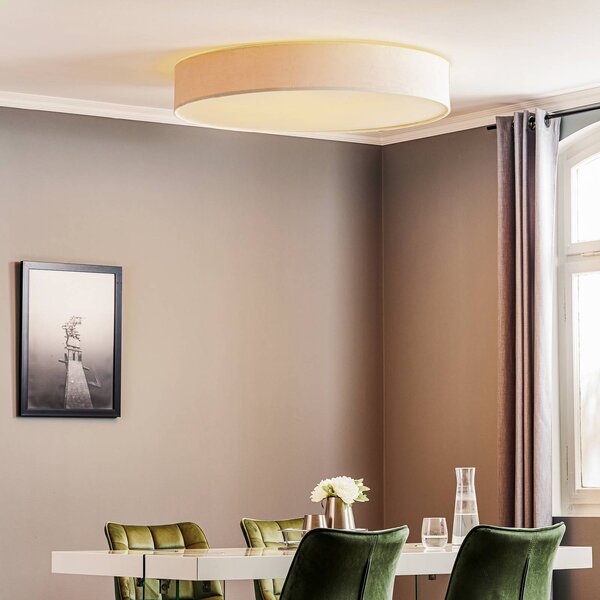 Lampa sufitowa Laguna Nowodvorski Lighting, możliwość ściemniania, kremowy / amber, salon / jadalnia, tkanina / materiał / jedwab, nowoczesny