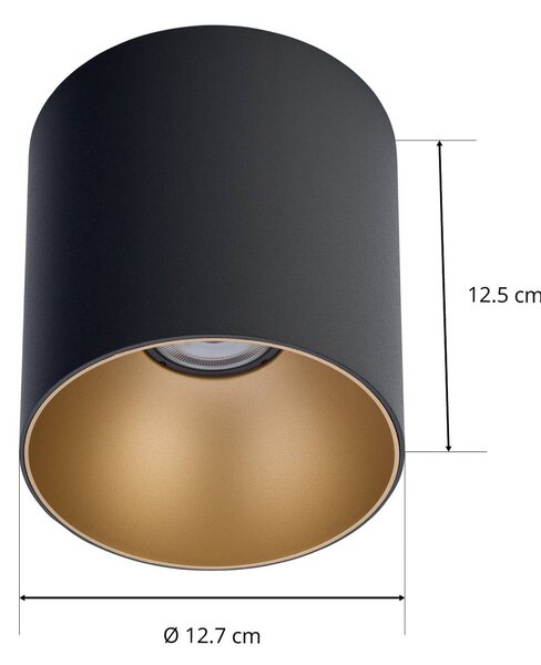 Downlight Point Tone, czarny/złoty Tone Nowodvorski Lighting, możliwość ściemniania, czarny, salon / jadalnia, metal, nowoczesny