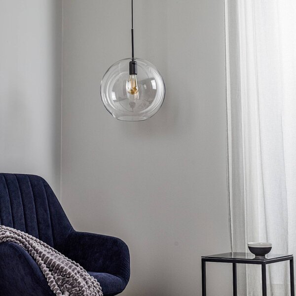 Lampa wisząca szklana Sphere XL Nowodvorski Lighting, możliwość ściemniania, czarny, salon / jadalnia, metal, nowoczesny