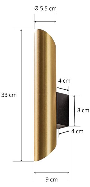 Kinkiet Eye Cut Nowodvorski Lighting, możliwość ściemniania, mosiężny / złoty, salon / jadalnia, metal, nowoczesny