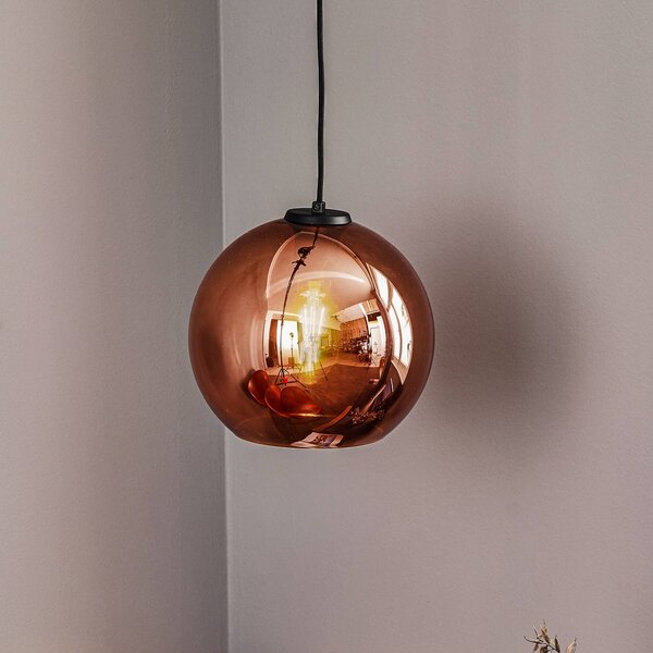 Lampa wisząca szklana Polaris Nowodvorski Lighting, możliwość ściemniania, miedziany, salon / jadalnia, metal, nowoczesny
