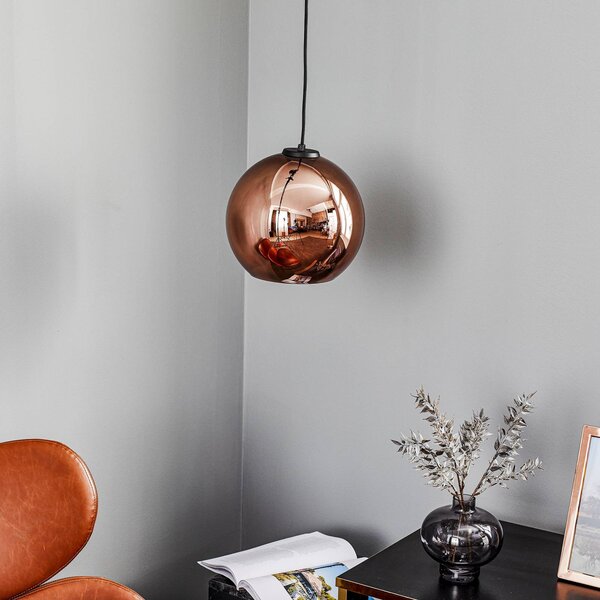 Lampa wisząca szklana Polaris Nowodvorski Lighting, możliwość ściemniania, miedziany, salon / jadalnia, metal, nowoczesny
