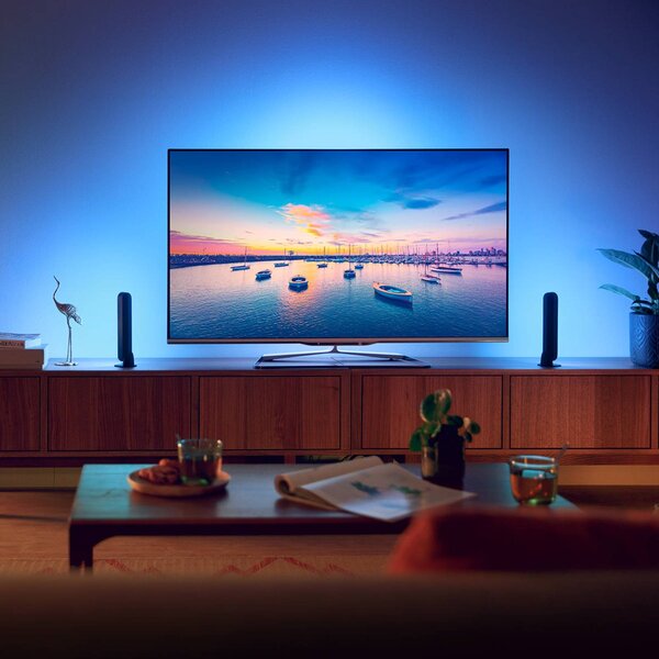 Philips Hue Play Lightbar 2 szt., czarny Waca, możliwość ściemniania, czarny, salon / jadalnia, tworzywo sztuczne, nowoczesny