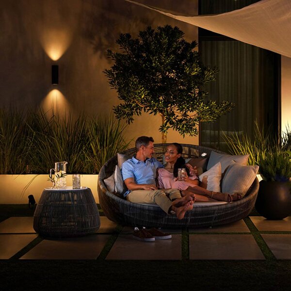 Philips Hue WACA Appear kinkiet zewnętrzny Appear, możliwość ściemniania, czarny, aluminium, nowoczesny