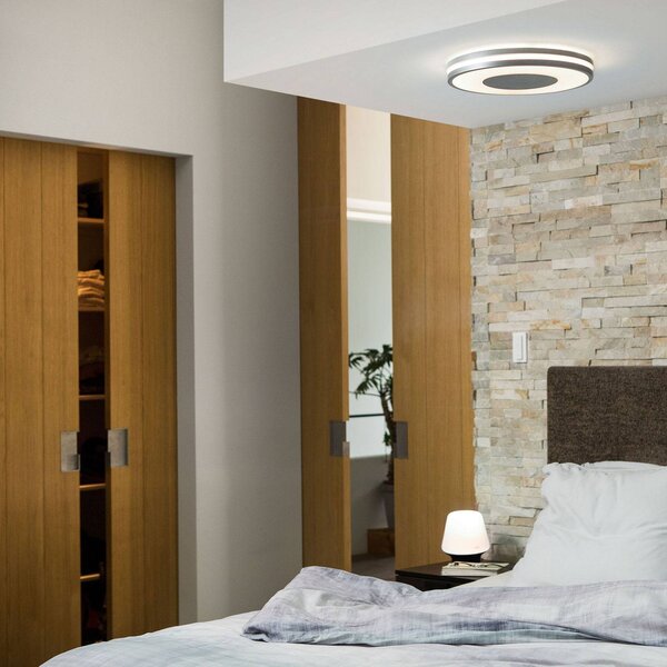 Philips Hue Inteligentna lampa sufitowa Being, możliwość ściemniania, aluminiowy / szary / cynkowy, salon / jadalnia, aluminium, nowoczesny
