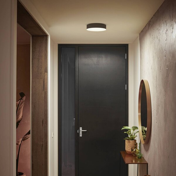 Philips Hue Inteligentna lampa sufitowa Hue, możliwość ściemniania, czarny, salon / jadalnia, metal, nowoczesny