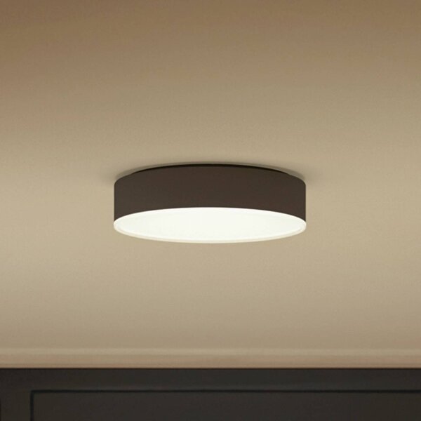 Philips Hue Inteligentna lampa sufitowa Hue, możliwość ściemniania, czarny, salon / jadalnia, metal, nowoczesny