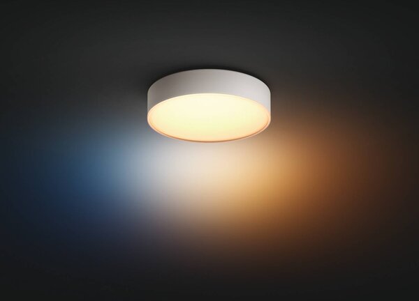 Philips Hue Inteligentna lampa sufitowa Hue, możliwość ściemniania, biały / opal, salon / jadalnia, metal, nowoczesny