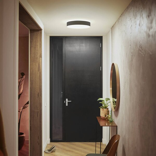 Philips Hue Inteligentna lampa sufitowa Hue, możliwość ściemniania, czarny, salon / jadalnia, metal, nowoczesny