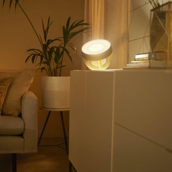 Philips Hue Iris WACA lampa stołowa LED, złota Iris, możliwość ściemniania, mosiężny / złoty, salon / jadalnia, tworzywo sztuczne, nowoczesny