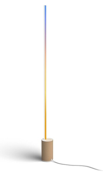 Philips Hue Lampa stojąca LED Gradient Signe Oak Oak, możliwość ściemniania, jasne drewno, salon / jadalnia, drewno, nowoczesny
