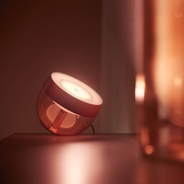 Philips Hue Iris WACA lampa stołowa LED, miedź Iris, możliwość ściemniania, miedziany, salon / jadalnia, tworzywo sztuczne, nowoczesny