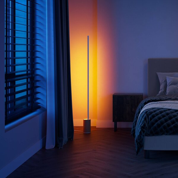 Philips Hue Lampa stojąca LED Gradient Signe Oak Oak, możliwość ściemniania, jasne drewno, salon / jadalnia, drewno, nowoczesny