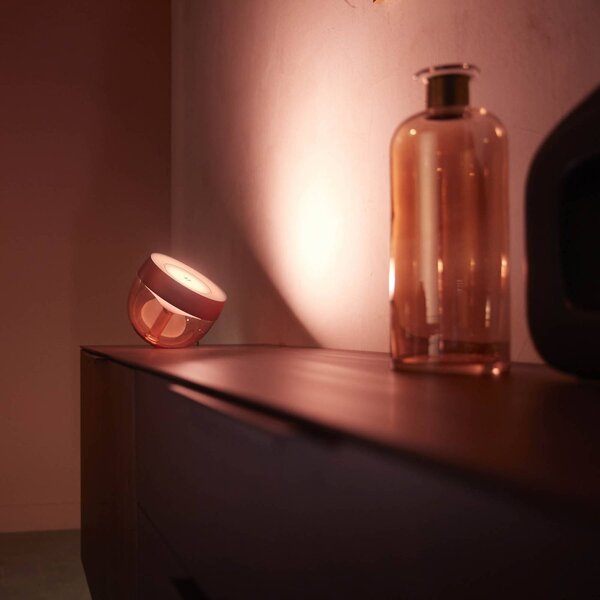 Philips Hue Iris WACA lampa stołowa LED, miedź Iris, możliwość ściemniania, miedziany, salon / jadalnia, tworzywo sztuczne, nowoczesny
