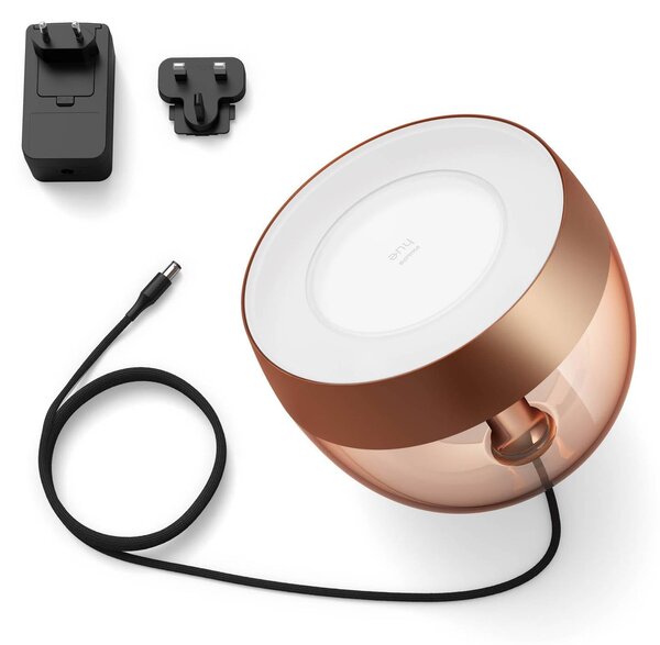 Philips Hue Iris WACA lampa stołowa LED, miedź Iris, możliwość ściemniania, miedziany, salon / jadalnia, tworzywo sztuczne, nowoczesny