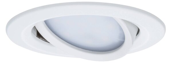 Paulmann 3 oprawy wpuszczane LED Coin Slim, biała, IP2 możliwość ściemniania, biały / opal, salon / jadalnia, aluminium