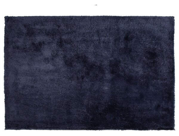 Dywan shaggy puszysty długie włosie do salonu 160x230 cm niebieski Evren Beliani