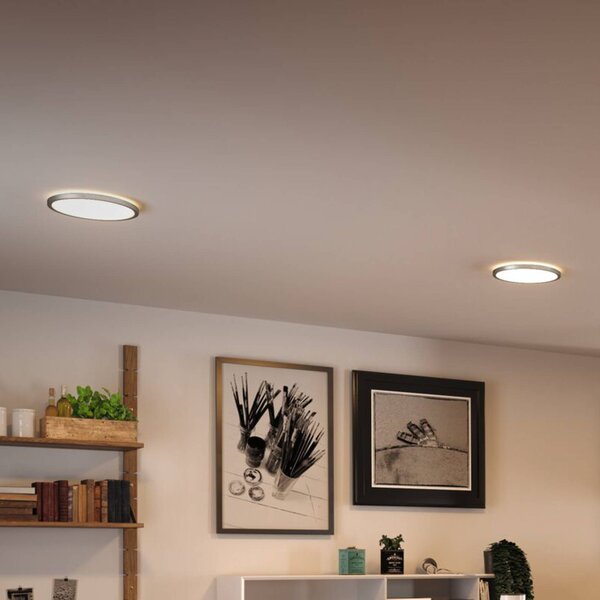 Paulmann Panel LED Atria Shine, aluminiowy / szary / cynkowy, salon / jadalnia, tworzywo sztuczne, nowoczesny