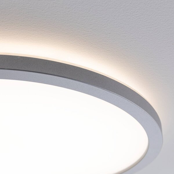 Paulmann Panel LED Atria Shine, aluminiowy / szary / cynkowy, salon / jadalnia, tworzywo sztuczne, nowoczesny
